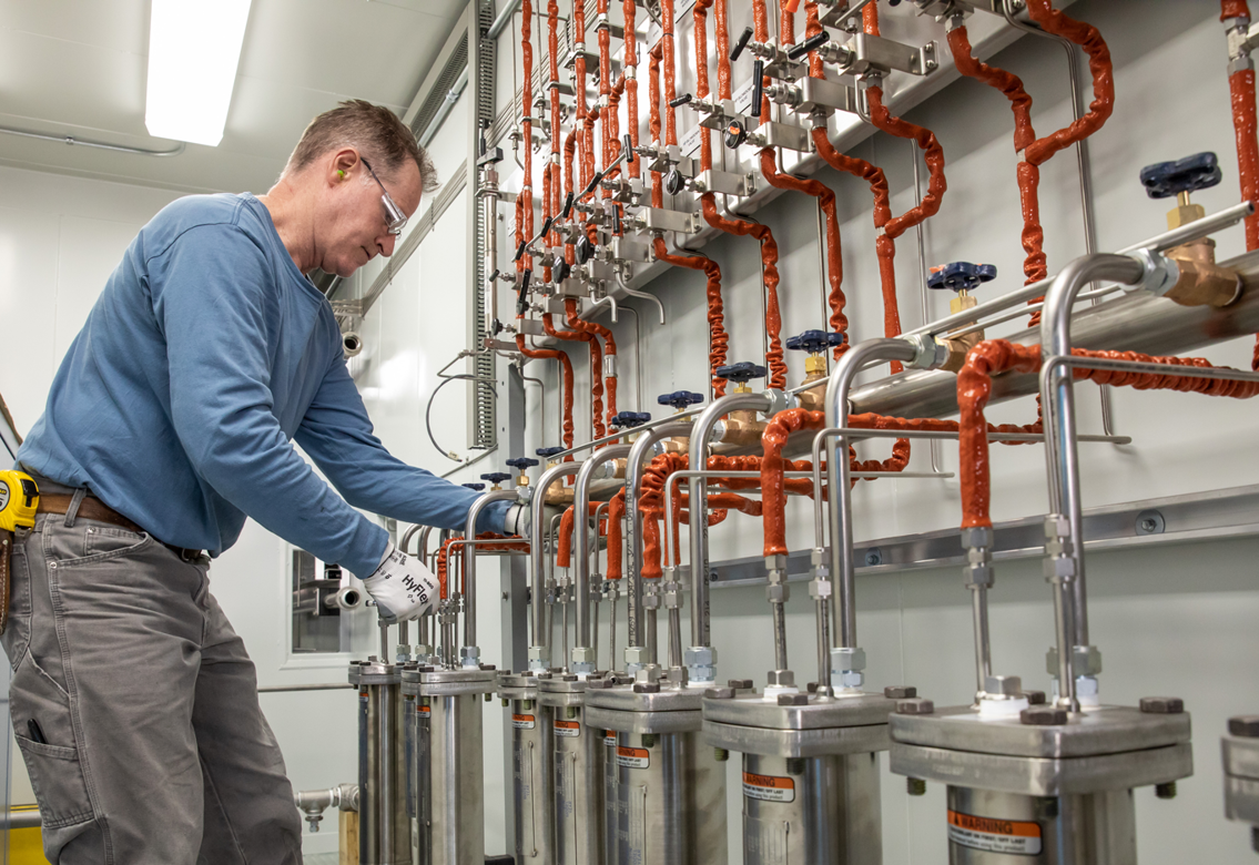 Employee Working on Equipment
