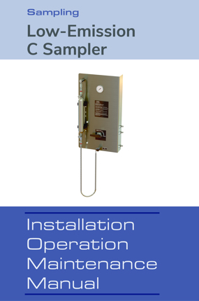 Image of Model C Sampler Instruction Manual
