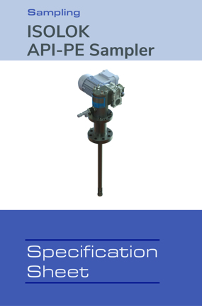 Image of ISOLOK API-PE Sampler Spec Sheet Spec Sheets