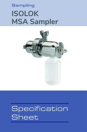Image of ISOLOK MSA Sampler Spec Sheet Spec Sheets