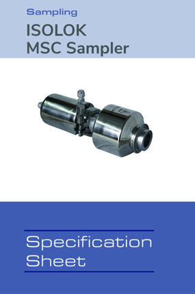 Image of ISOLOK MSC Sampler Spec Sheet Spec Sheets