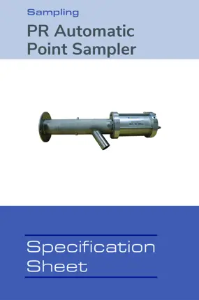 Image of Model PR Sampler Spec Sheet