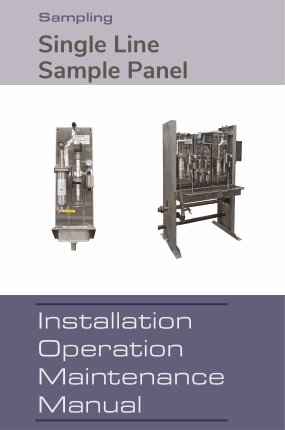 Image of Single Line Sample Panel Instruction Manual Instruction Manuals